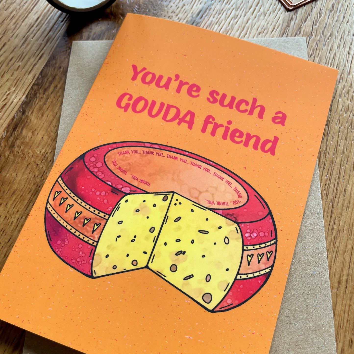 Good Friend Greeting Card for cheese lovers