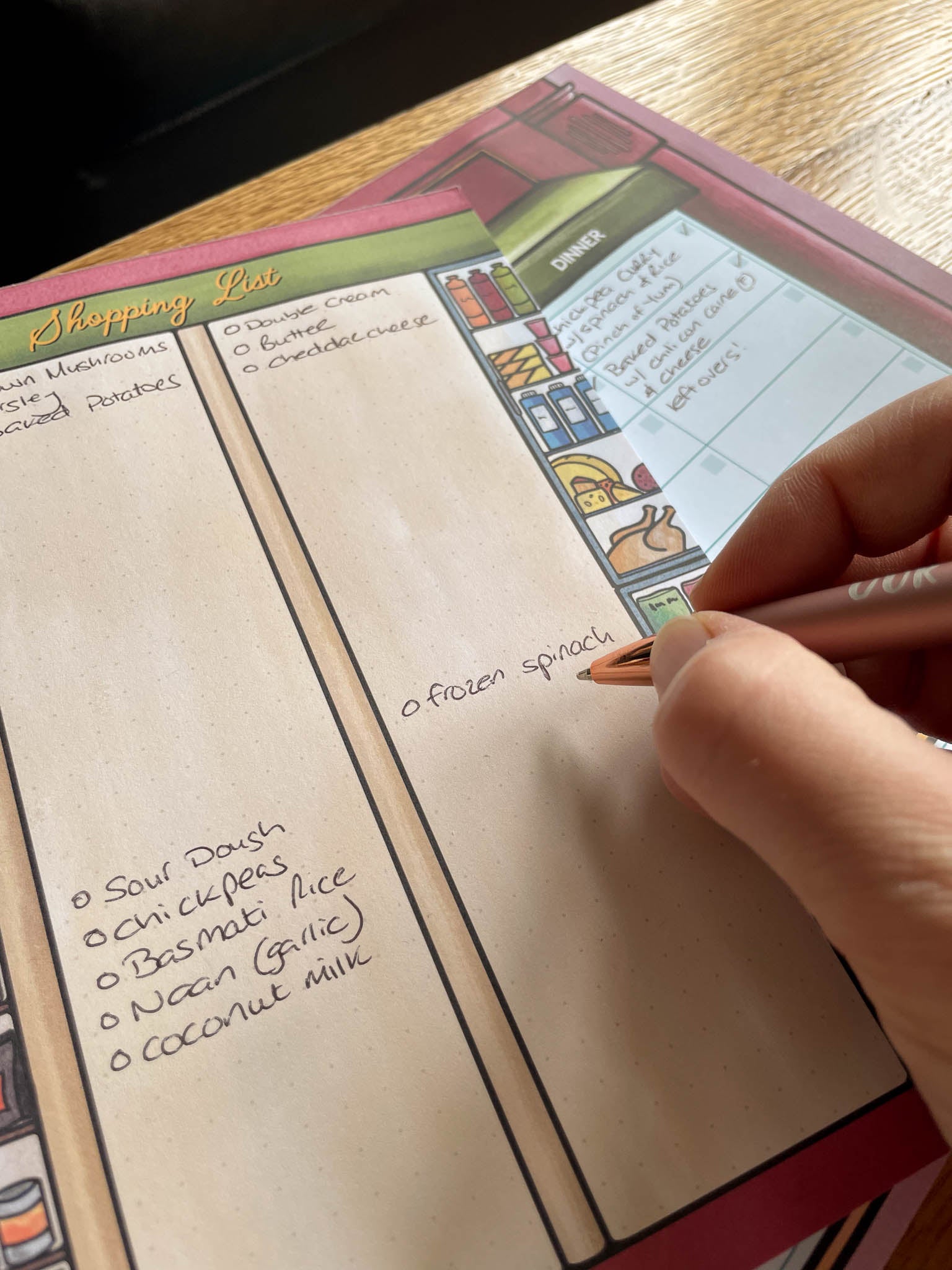 Image of a Grocery Shopping List Pad - Stay organized and never forget an item with this practical notepad for your meal planning needs.