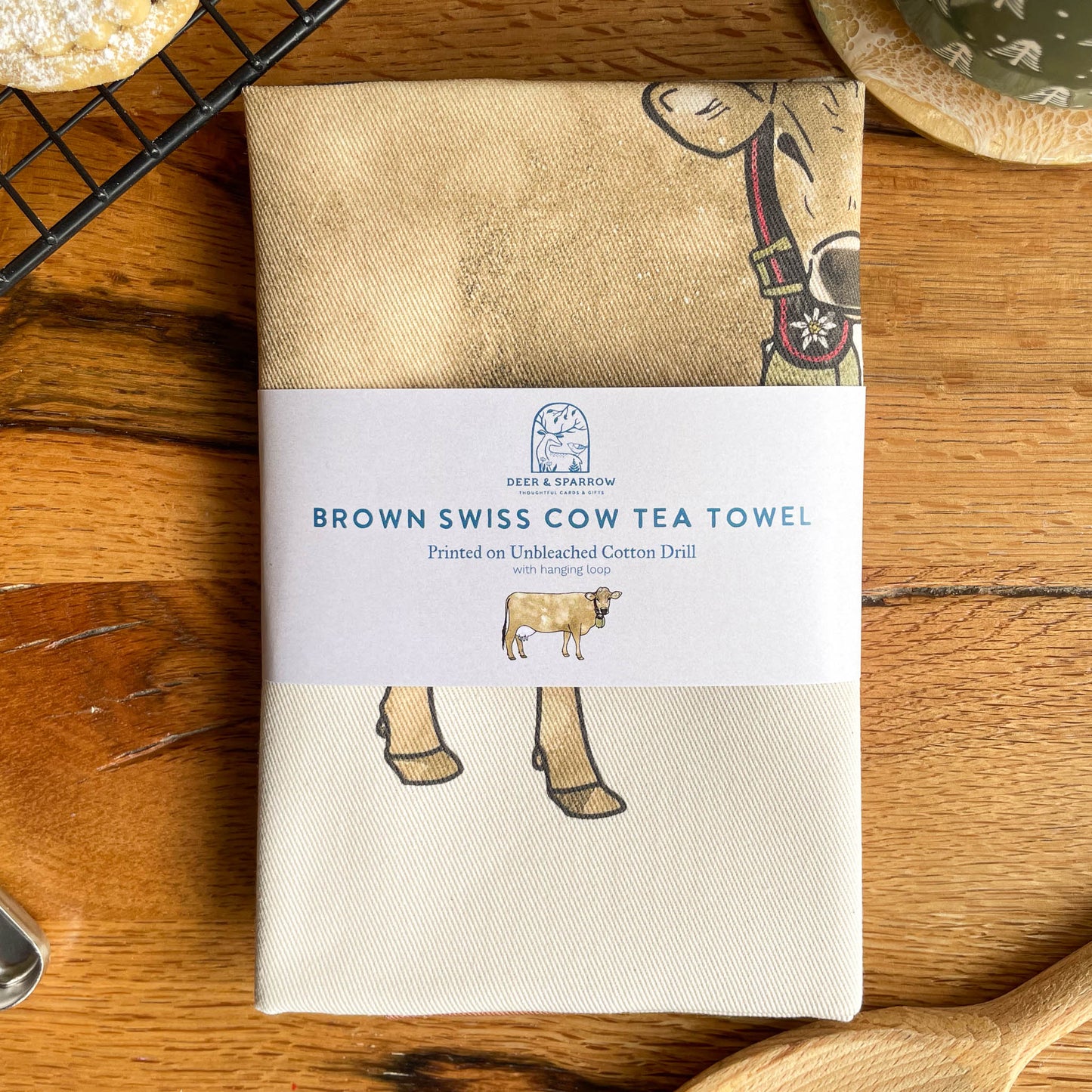 Brown Swiss Cow Tea-Towel