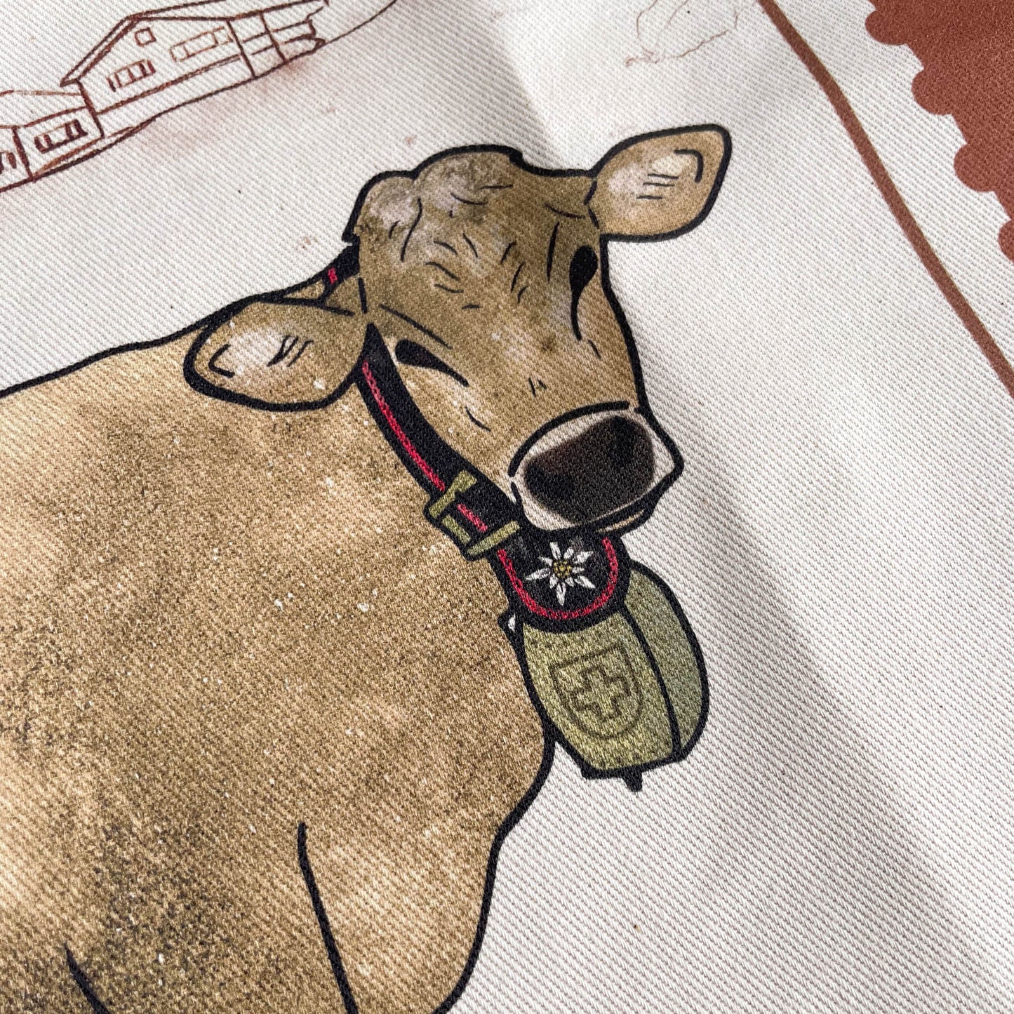 Brown Swiss Cow Tea-Towel