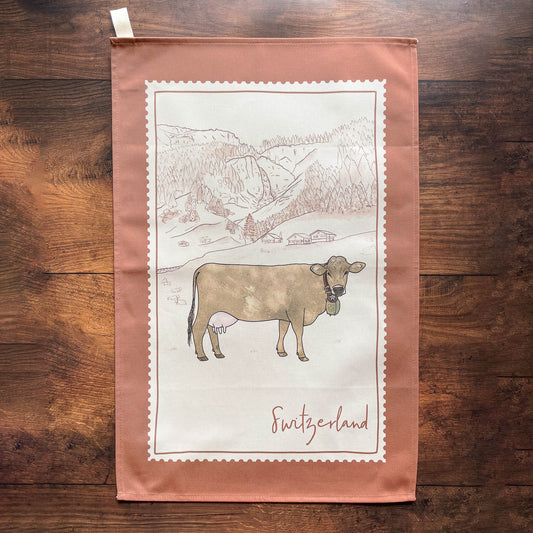 Brown Swiss Cow Tea-Towel