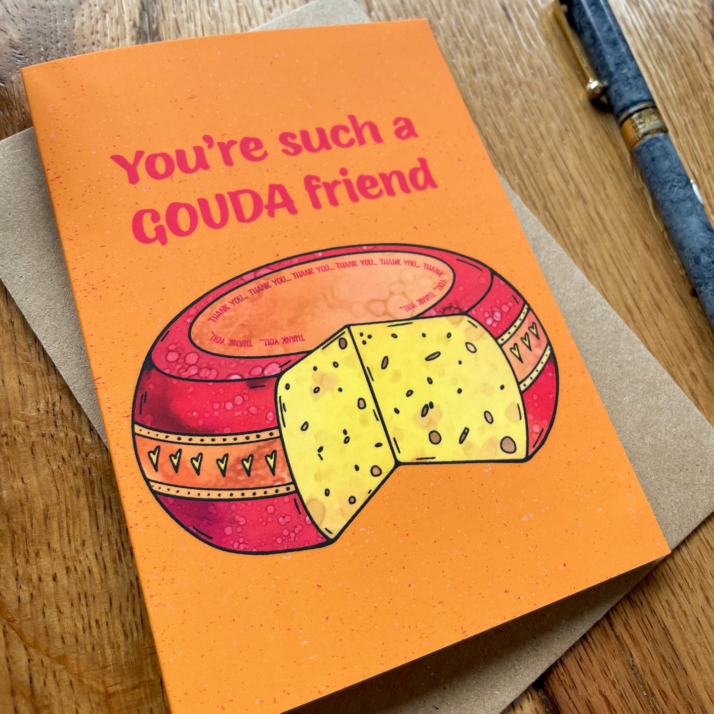 Good Friend Greeting Card for cheese lovers