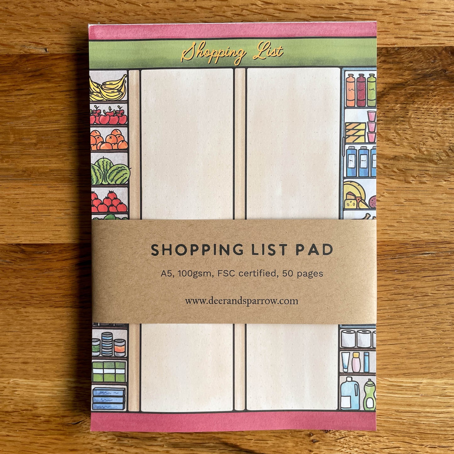  Image of a Weekly Shop Notepad - Simplify your grocery shopping experience with this user-friendly notepad, complete with helpful categories and ample space for notes.